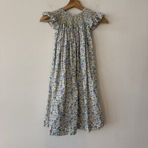 Banana Split Kids Dress Girls Floral Size 6X Embroidered Smocked Preppy Classic